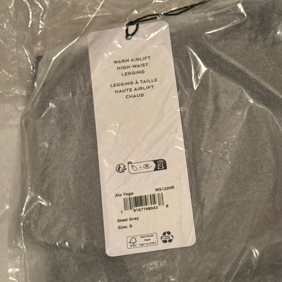 ALO Yoga 7/8 High-Waist Airlift Legging Steel Gray S New - Picture 5 of 5